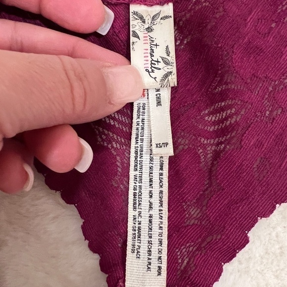 Free People Bralette Magenta back race Color Size XS - Picture 3 of 8